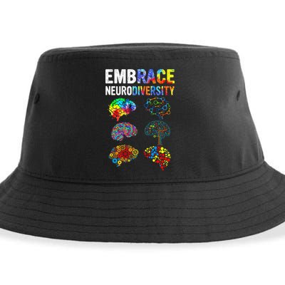 Embrace Neurodiversity Autism Awareness ASD Sustainable Bucket Hat