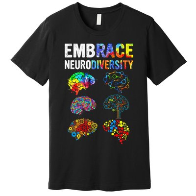 Embrace Neurodiversity Autism Awareness ASD Premium T-Shirt