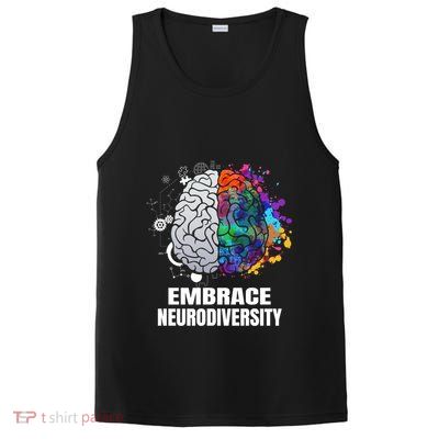 Embrace Neurodiversity Autism Adhd Asd Rainbow Brain Gift PosiCharge Competitor Tank