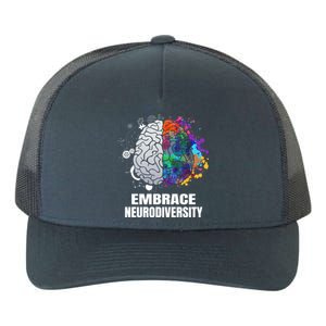 Embrace Neurodiversity Autism Adhd Asd Rainbow Brain Gift Yupoong Adult 5-Panel Trucker Hat