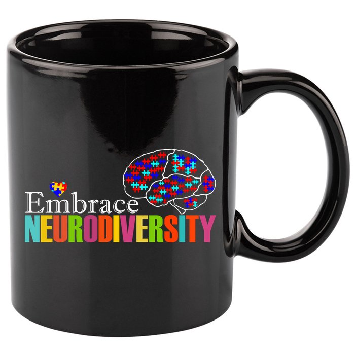 Embrace Neurodiversity Autism Awareness Month 11oz C Handle Ceramic Mug