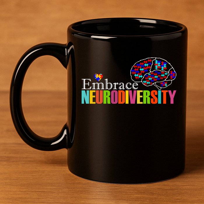 Embrace Neurodiversity Autism Awareness Month 11oz C Handle Ceramic Mug