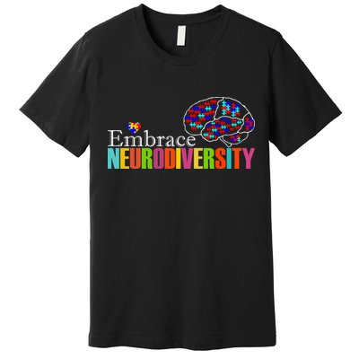 Embrace Neurodiversity Autism Awareness Month Premium T-Shirt