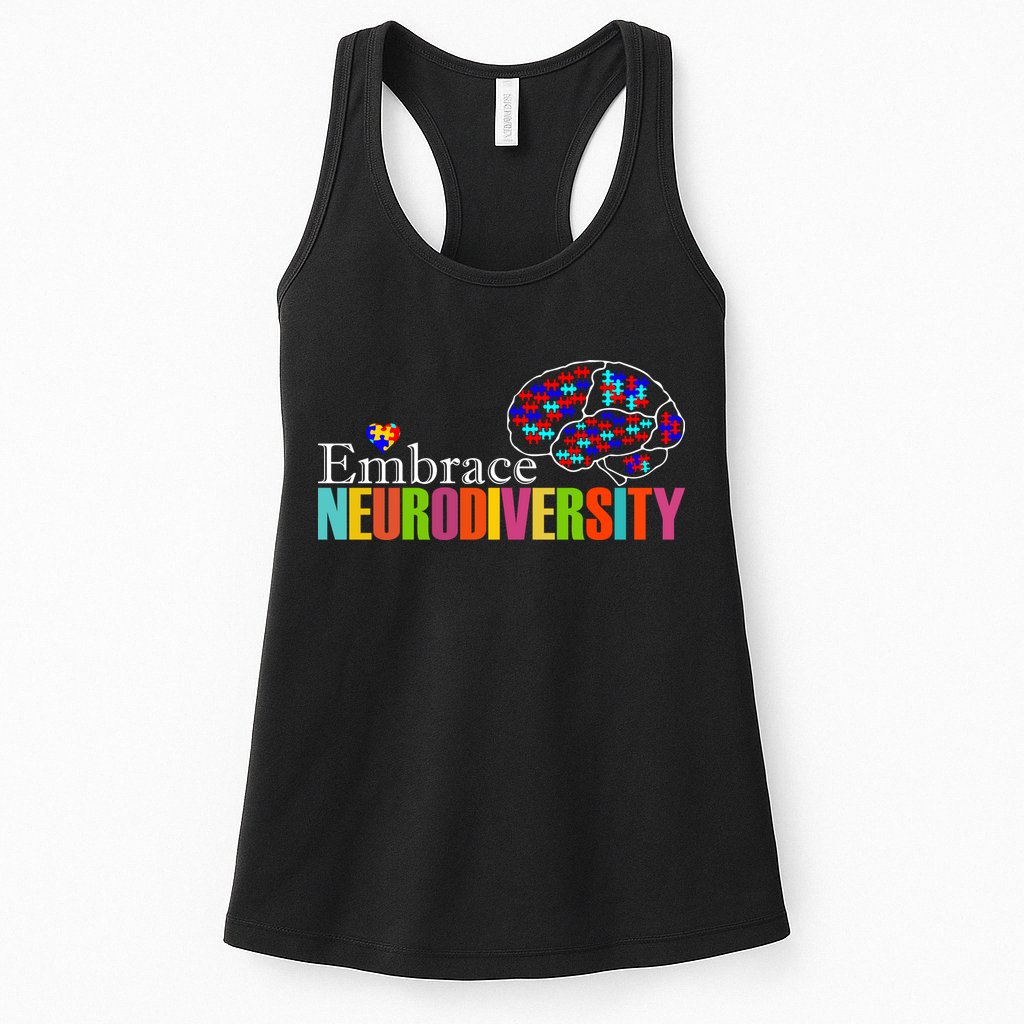 Embrace Neurodiversity Autism Awareness Month Womens Tank Top