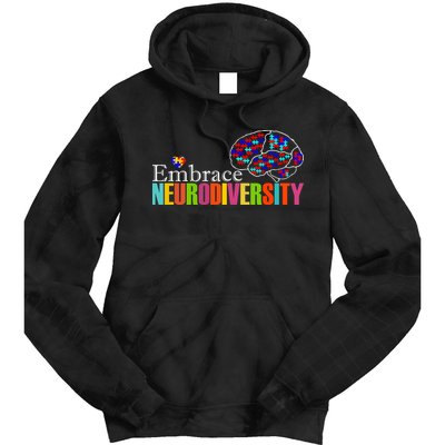 Embrace Neurodiversity Autism Awareness Month Tie Dye Hoodie