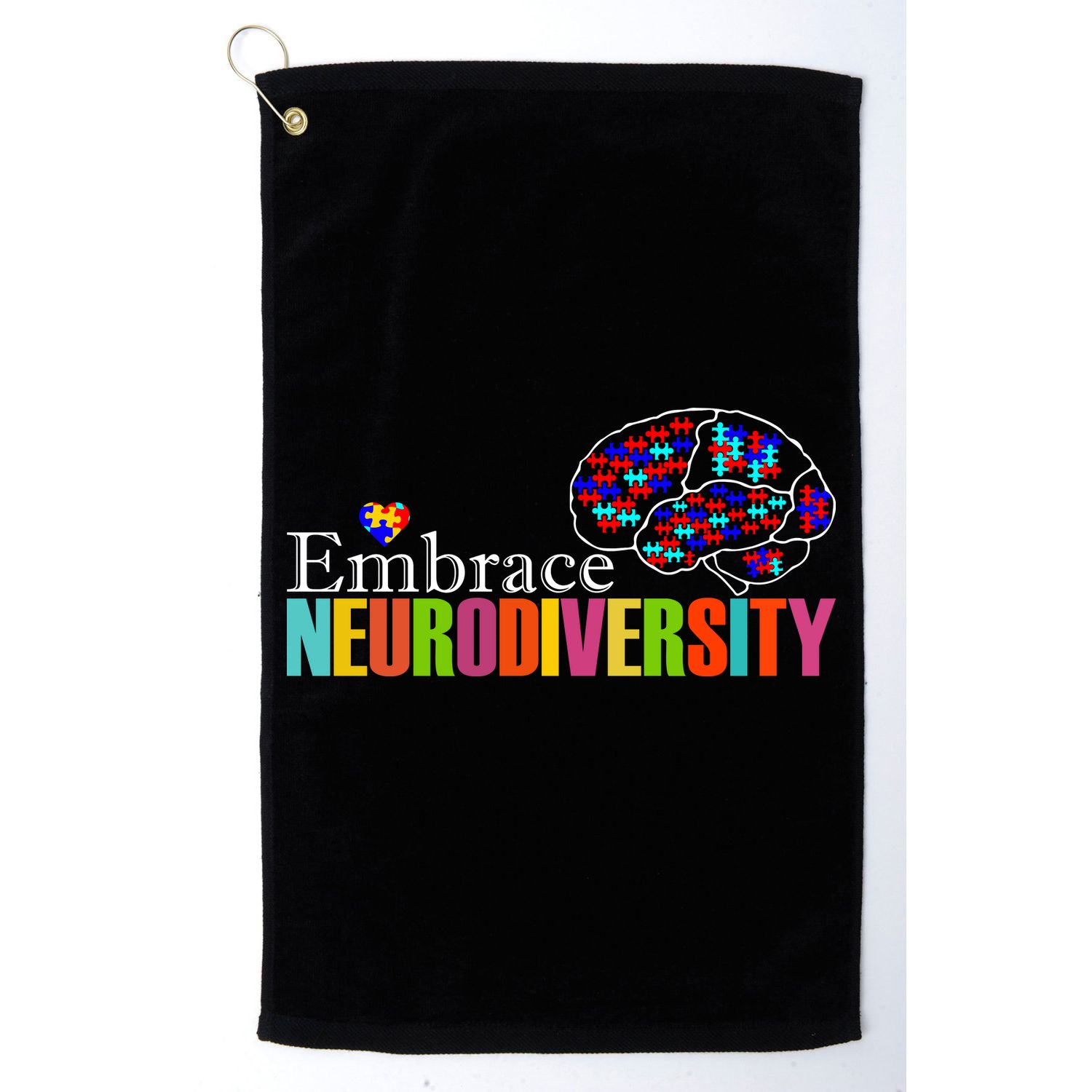 Embrace Neurodiversity Autism Awareness Month Golf Towel