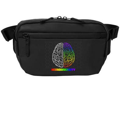 Embrace Neurodiversity Autism Adhd Asd Rainbow Brain Funny Gift Crossbody Pack