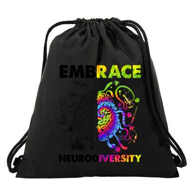 Embrace Neurodiversity Autism Awareness Drawstring Bag