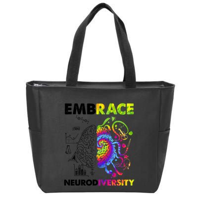 Embrace Neurodiversity Autism Awareness Zip Tote Bag