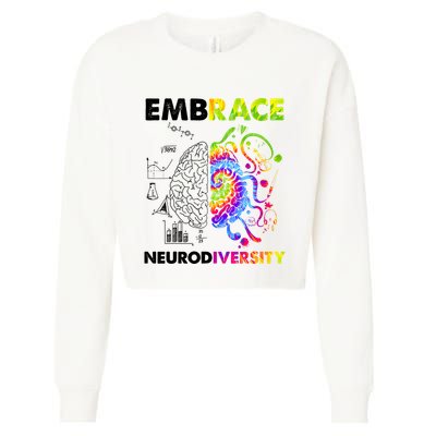 Embrace Neurodiversity Autism Awareness Cropped Pullover Crew