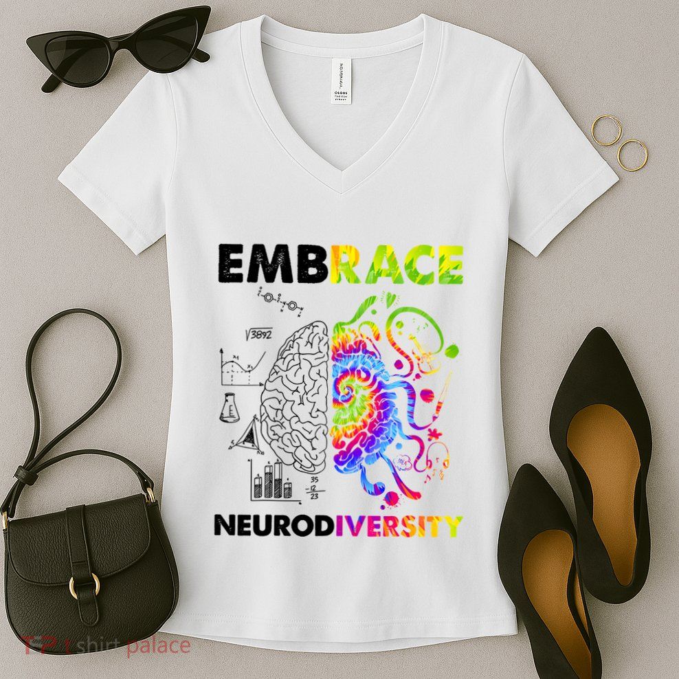 Embrace Neurodiversity Autism Awareness Women's V-Neck T-Shirt