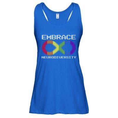 Embrace Neurodiversity Autism Adhd Asd Rainbow Brain Gift Ladies Essential Flowy Tank