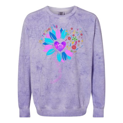 Embrace Neurodiversity Autism Awareness ASD ADHD Colorblast Crewneck Sweatshirt