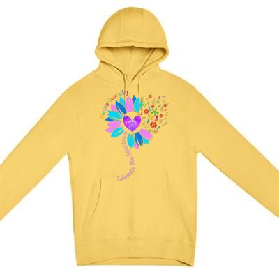 Embrace Neurodiversity Autism Awareness ASD ADHD Premium Pullover Hoodie