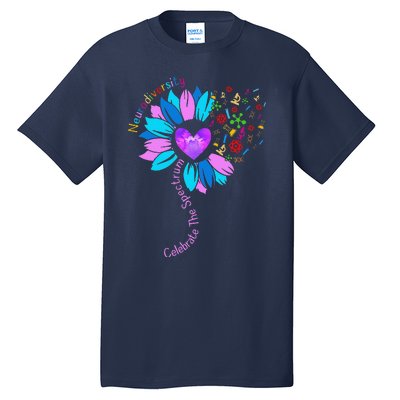 Embrace Neurodiversity Autism Awareness ASD ADHD Tall T-Shirt