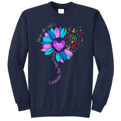 Embrace Neurodiversity Autism Awareness ASD ADHD Tall Sweatshirt