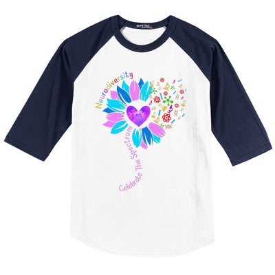 Embrace Neurodiversity Autism Awareness ASD ADHD Baseball Sleeve Shirt