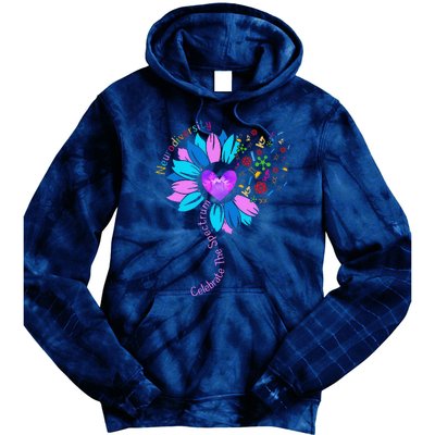 Embrace Neurodiversity Autism Awareness ASD ADHD Tie Dye Hoodie