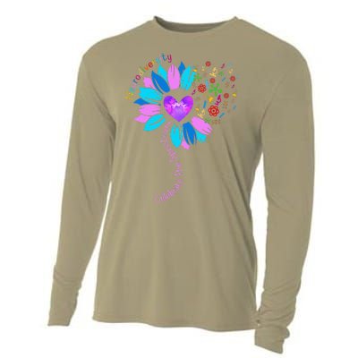 Embrace Neurodiversity Autism Awareness ASD ADHD Cooling Performance Long Sleeve Crew