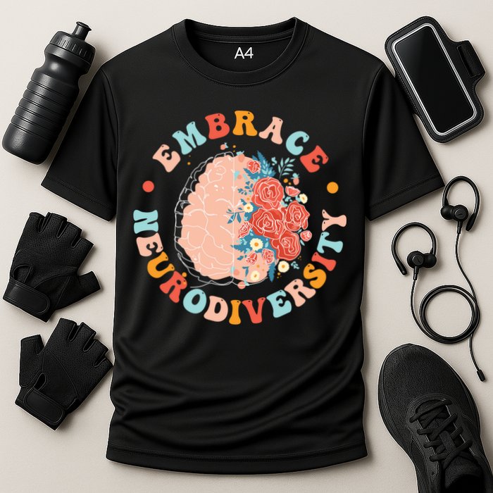 Embrace Neurodiversity Autism Awareness Neurodivergent Gift Performance Shirt
