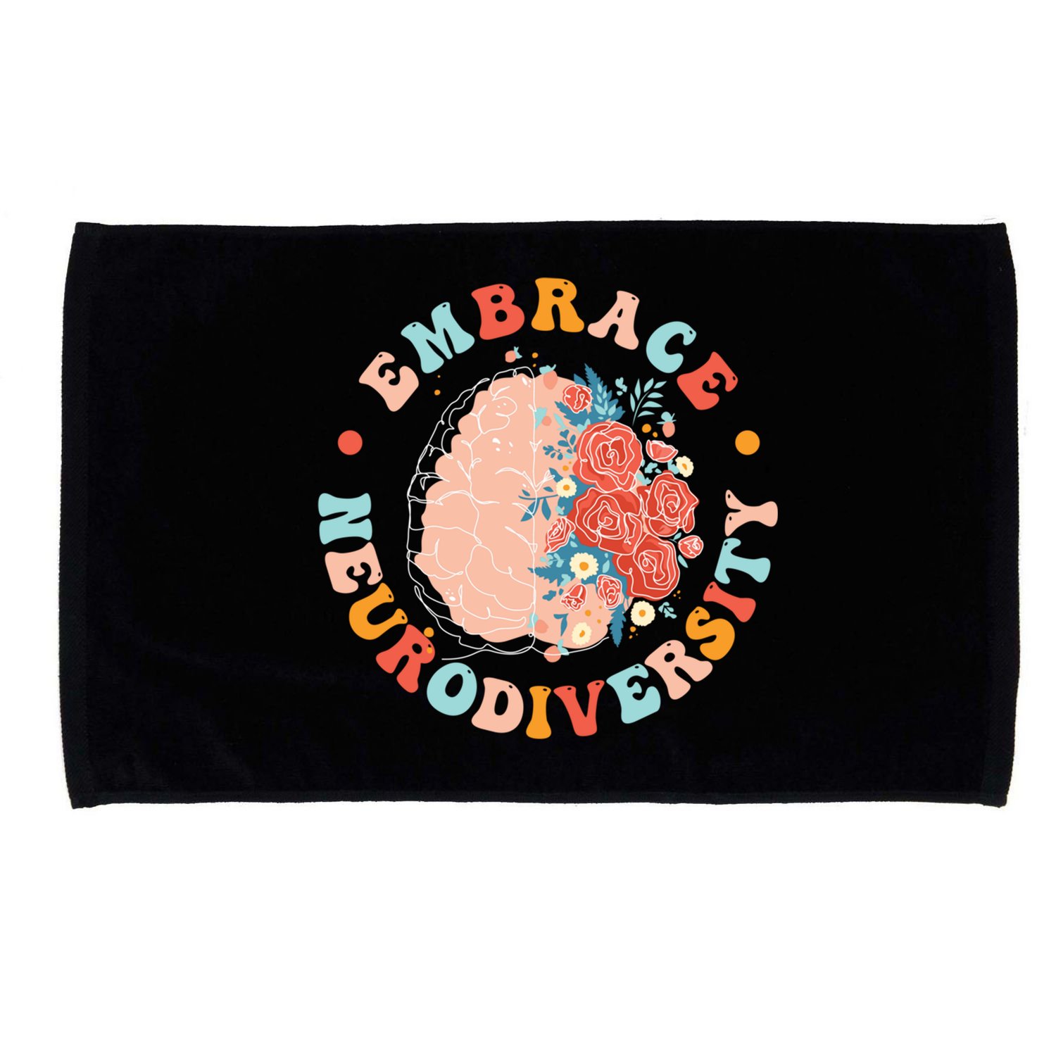 Embrace Neurodiversity Autism Awareness Neurodivergent Gift Microfiber Hand Towel