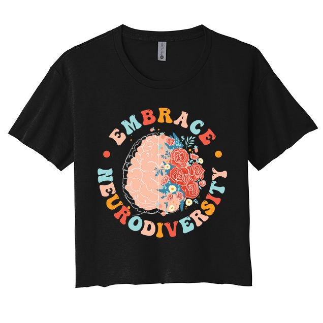 Embrace Neurodiversity Autism Awareness Neurodivergent Gift Crop Top