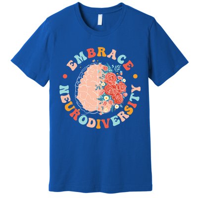 Embrace Neurodiversity Autism Awareness Neurodivergent Gift Premium T-Shirt