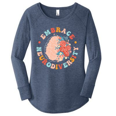 Embrace Neurodiversity Autism Awareness Neurodivergent Gift Women's Perfect Tri Tunic Long Sleeve Shirt