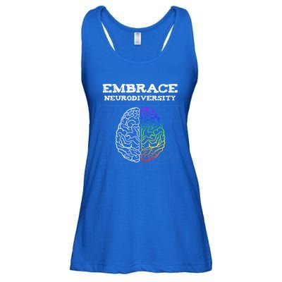 Embrace Neurodiversity Autism Adhd Asd Rainbow Brain Gift Ladies Essential Flowy Tank