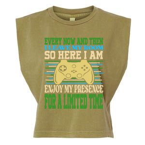 Every Now And Then I Leave My Room Gaming Garment-Dyed Women's Muscle Tee