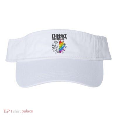 Embrace Neurodiversity Autism Awareness Colorful Brain Visor