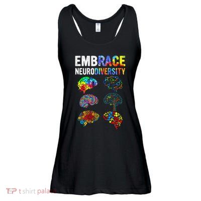 Embrace Neurodiversity Autism Awareness ASD Ladies Essential Flowy Tank