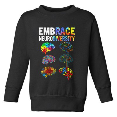 Embrace Neurodiversity Autism Awareness ASD Toddler Sweatshirt