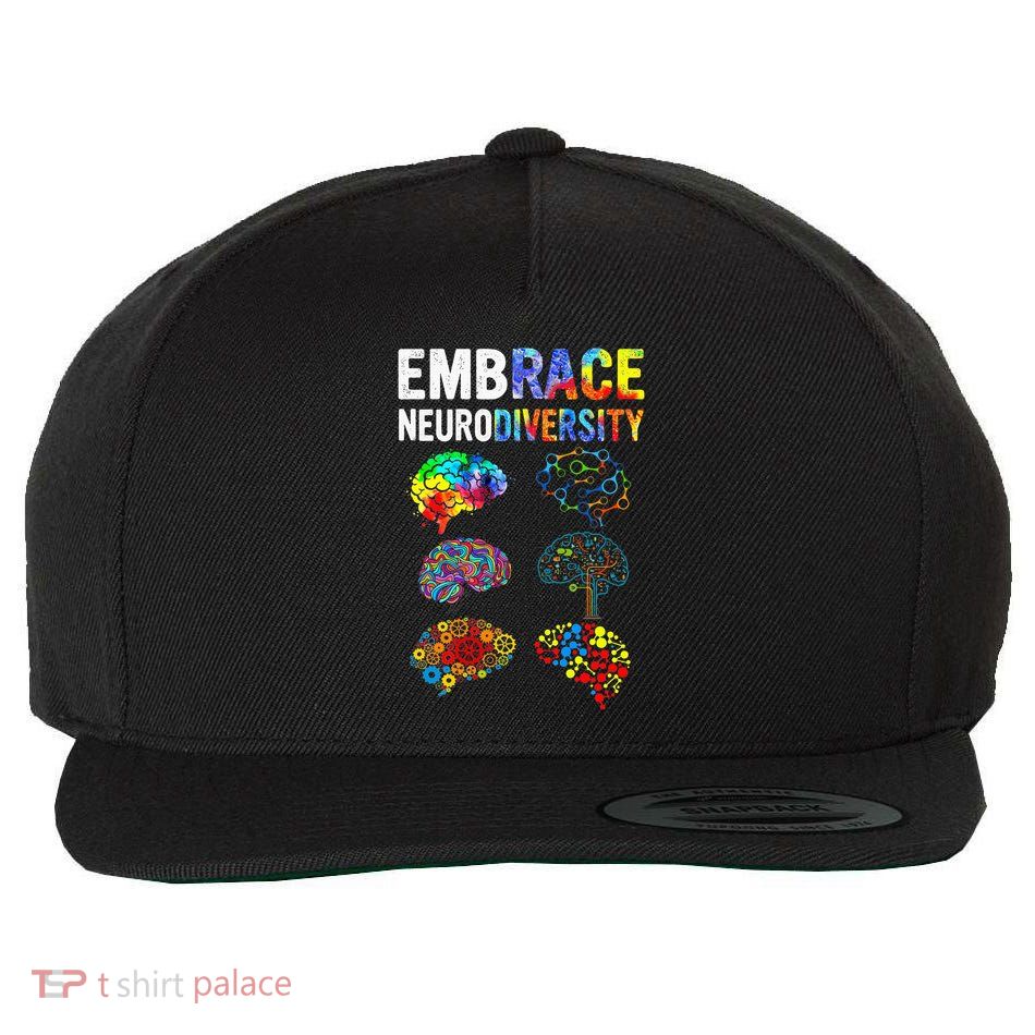 Embrace Neurodiversity Autism Awareness ASD Wool Snapback Cap