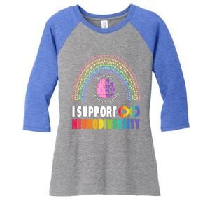 Embrace Neurodiversity Autism Spectrum Adhd Asd Rainbow Cool Gift Women's Tri-Blend 3/4-Sleeve Raglan Shirt