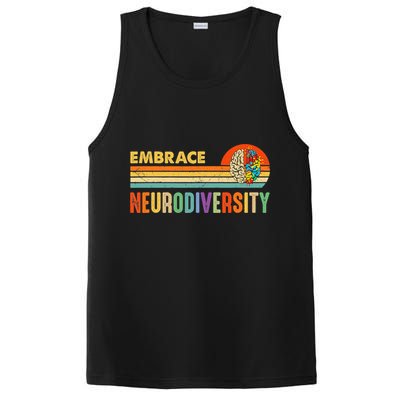 Embrace Neurodiversity Autism Awareness ASD ADHD Vintage PosiCharge Competitor Tank