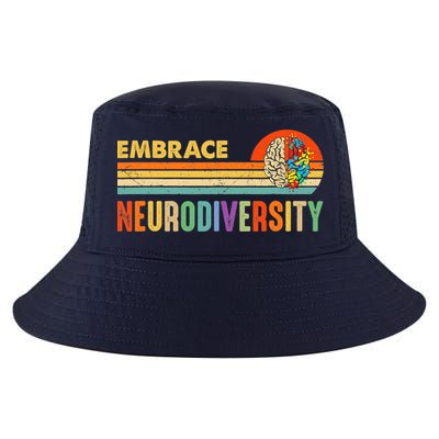 Embrace Neurodiversity Autism Awareness ASD ADHD Vintage Cool Comfort Performance Bucket Hat