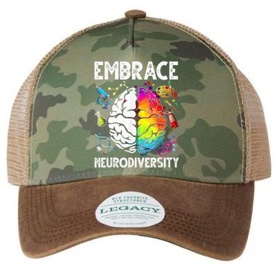 Embrace Neurodiversity Autism Awareness Shirt Teacher Mom Legacy Tie Dye Trucker Hat