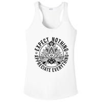 Expect Nothing Appreciate Everything Spiritual Lotus Yoga Ladies PosiCharge Competitor Racerback Tank