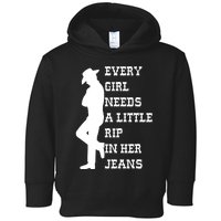 Every  Needs A Little Rip In Her Jeans A Toddler Hoodie