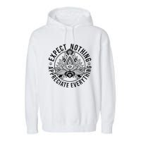 Expect Nothing Appreciate Everything Spiritual Lotus Yoga Garment-Dyed Fleece Hoodie