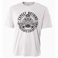 Expect Nothing Appreciate Everything Spiritual Lotus Yoga Cooling Performance Crew T-Shirt