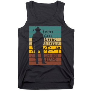 Every  Needs A Little Rip In Her Jeans Funny Quote Tank Top