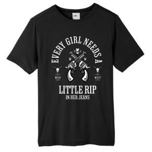 Every  Needs A Little Rip In Her Jeans retro Tall Fusion ChromaSoft Performance T-Shirt