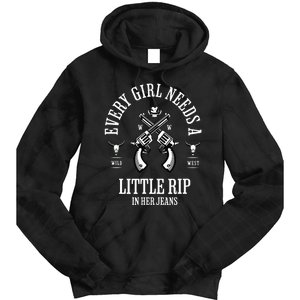 Every  Needs A Little Rip In Her Jeans retro Tie Dye Hoodie