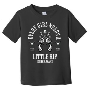 Every  Needs A Little Rip In Her Jeans retro Toddler T-Shirt