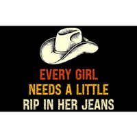 Every  Needs A Little Rip In Her Jeans Vintage Retro Bumper Sticker