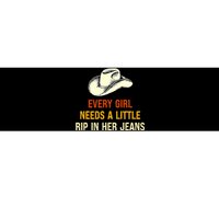 Every  Needs A Little Rip In Her Jeans Vintage Retro Bumper Sticker