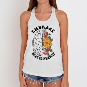 Embrace Neurodiversity Autism Awareness ASD Women's Knotted Racerback Tank