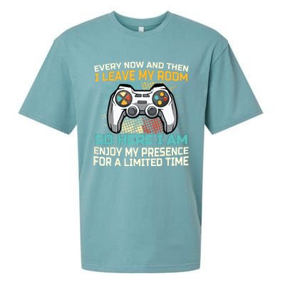 Every Now And Then I Leave My Room Funny Gaming Gamer Gift Sueded Cloud Jersey T-Shirt